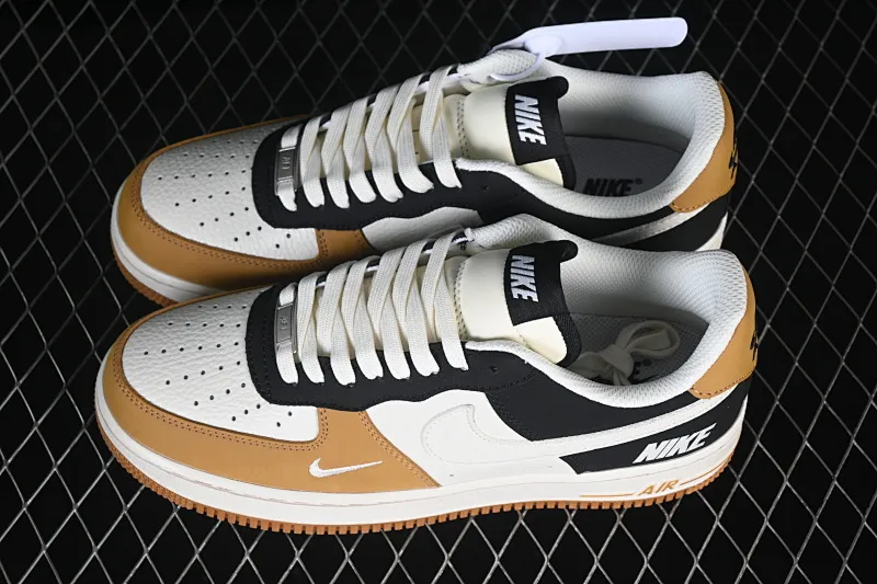 All Categories Nk Air Force 1 Air Force Series Nk Air Force 1 Low Air Force Low Nike Air Force 1'07 Low White Wheat Black Splicing Air Force One Low Casual Shoes IH0687-700